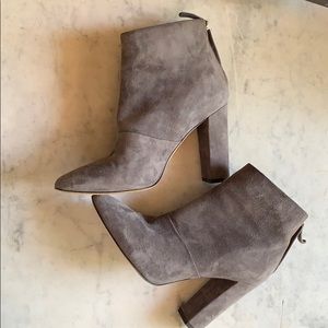 JCrew Grey Suede Booties